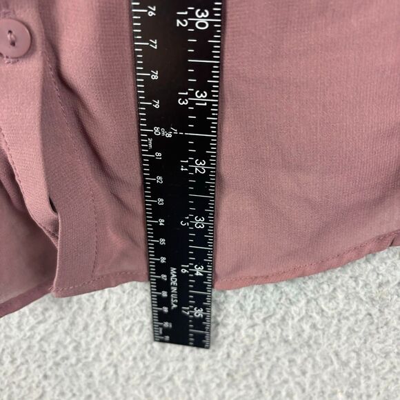 LOGO Lori Goldstein Tunic XL Lagenlook Chiffon Flowy Soft Comfort Pockets Purple - Picture 7 of 10